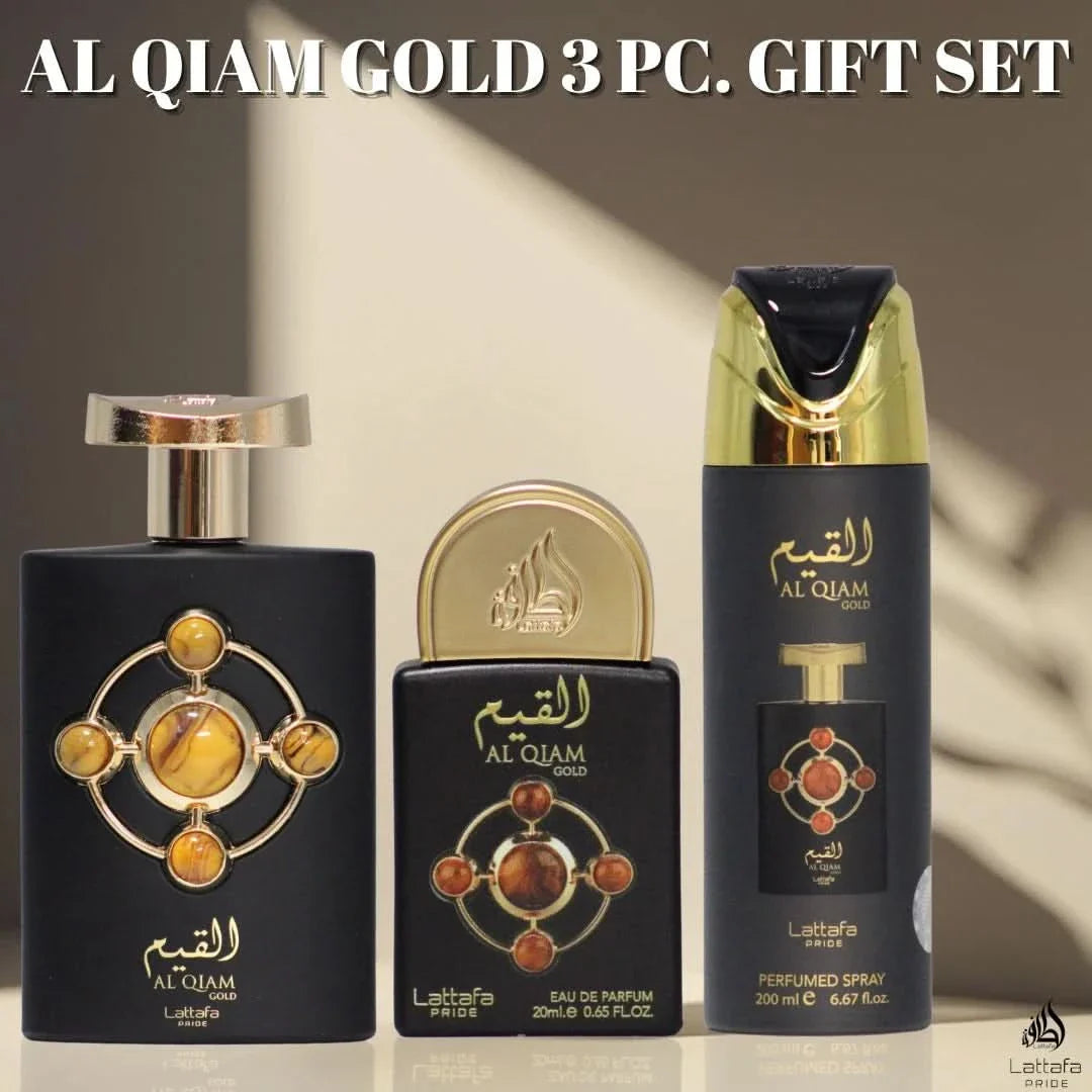 Lattafa Al Qiam Gold Giftset 4 pcs. 100 ml EDP