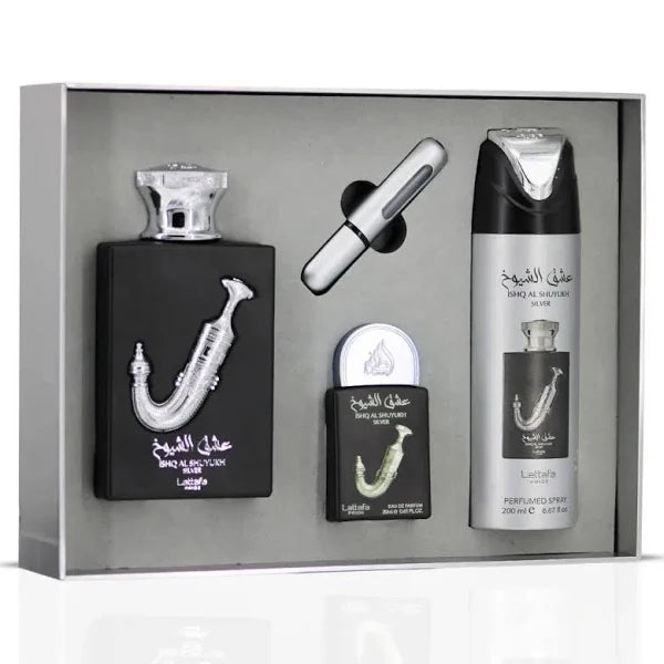 Lattafa Lattafa Pride Ishq Al Shuyukh Silver Giftset 4 pcs