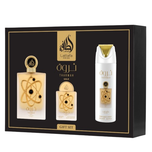 Lattafa Tharwah Gold Giftset 4 pc. 100 ml EDP